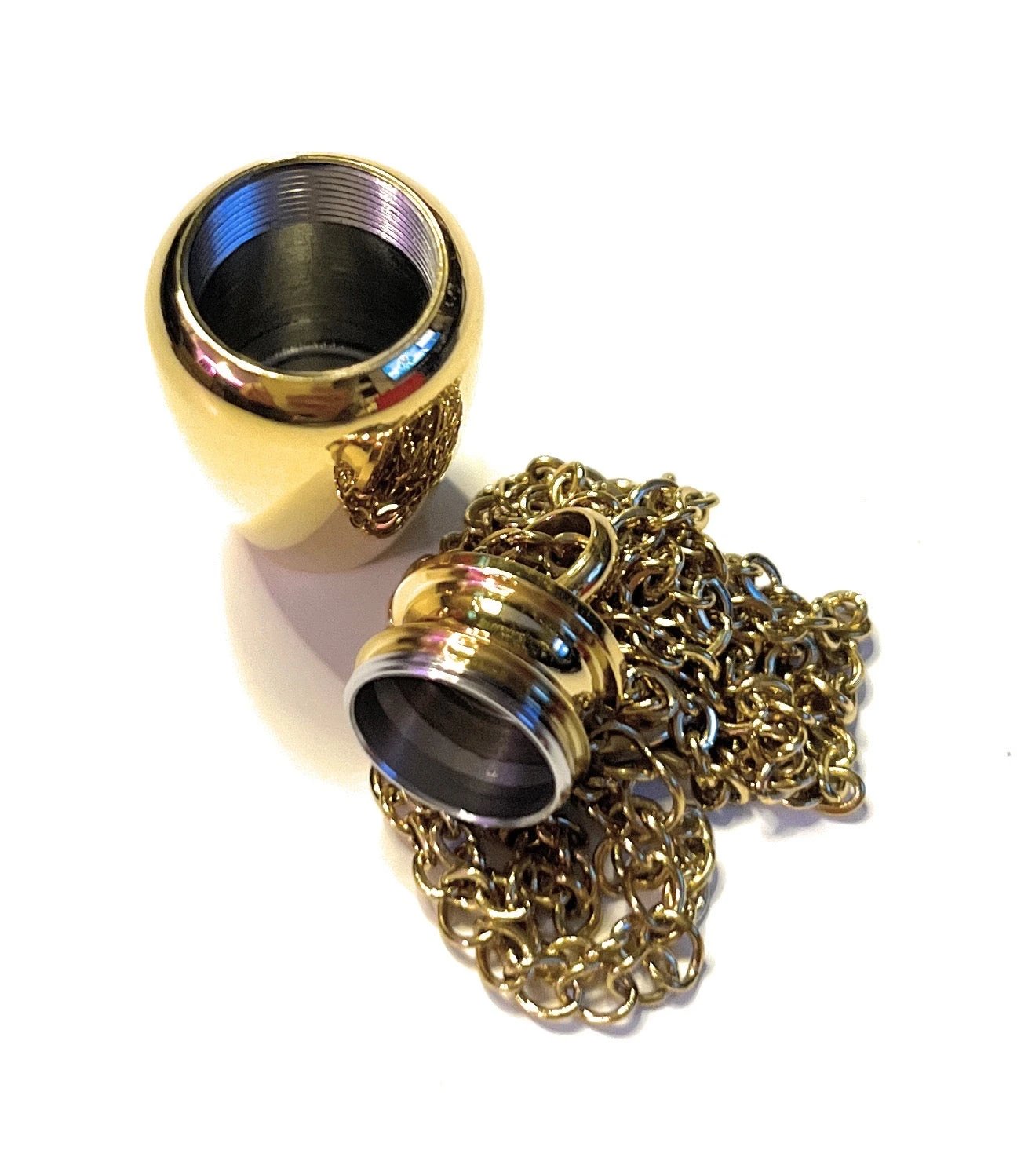 Edle Halskette mit befüllbarer Kapsel – Gold - from DieBallerei