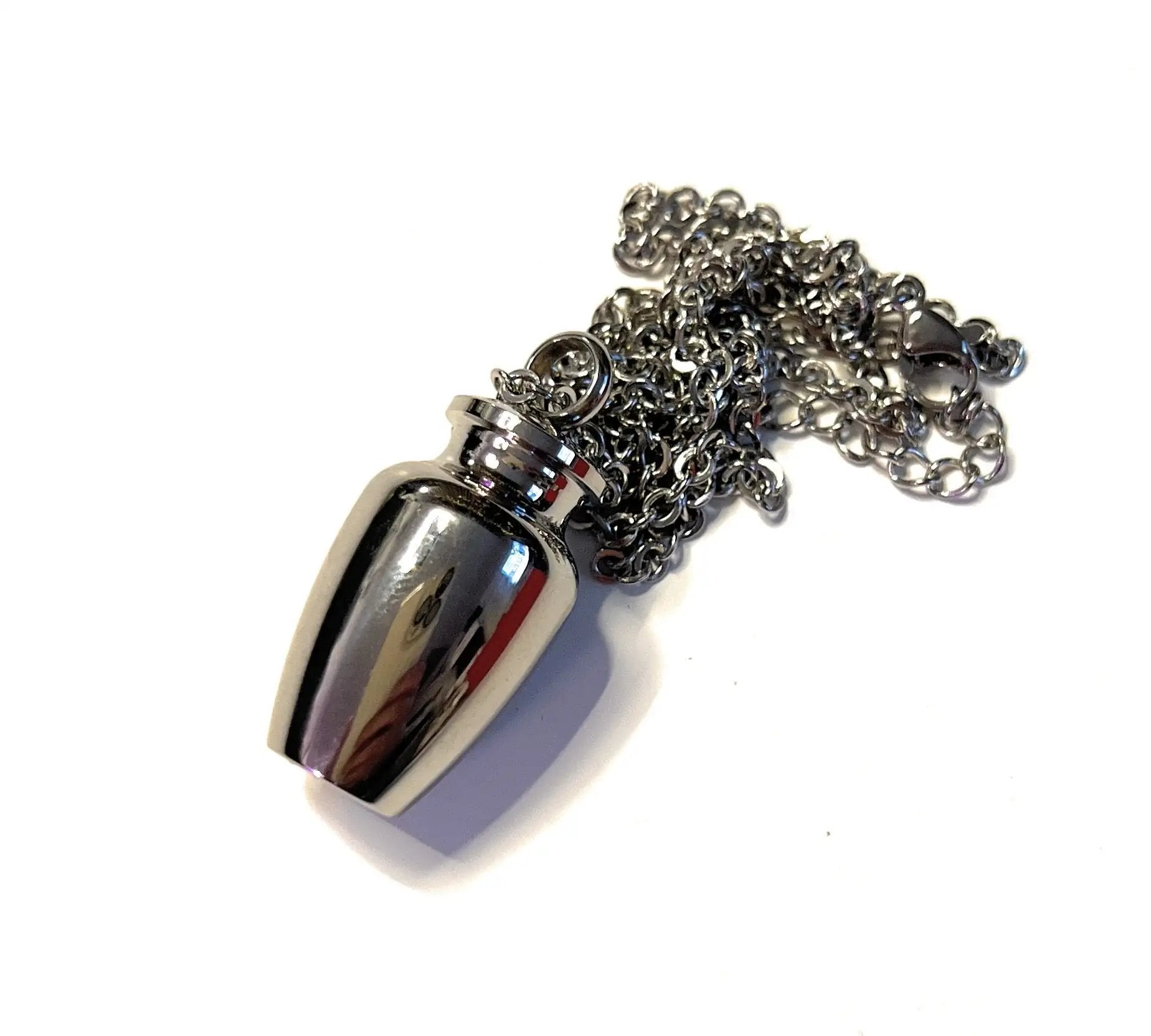 Edle Halskette mit befüllbarer Kapsel – Silber - from DieBallerei