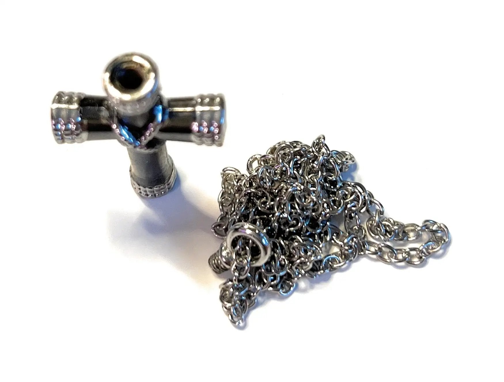 Edle Kreuzkette mit befüllbarem Anhänger – Edelstahl - from DieBallerei