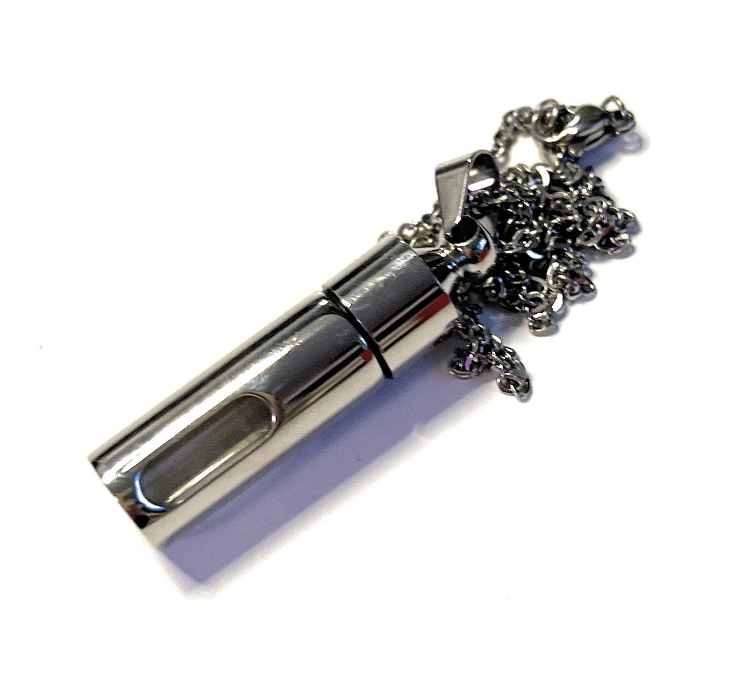 Edle Halskette mit verschließbarer Pillenbox – Silber Transparent - from DieBallerei