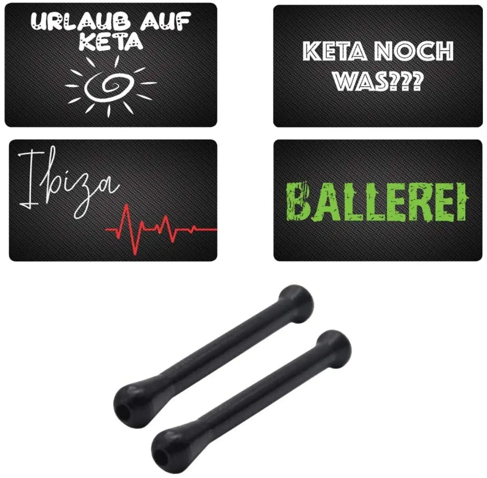 Zieh-Röhrchen & Hackkarten Set – 2x Schwarz & 4x Carbon-Look Karten - from DieBallerei