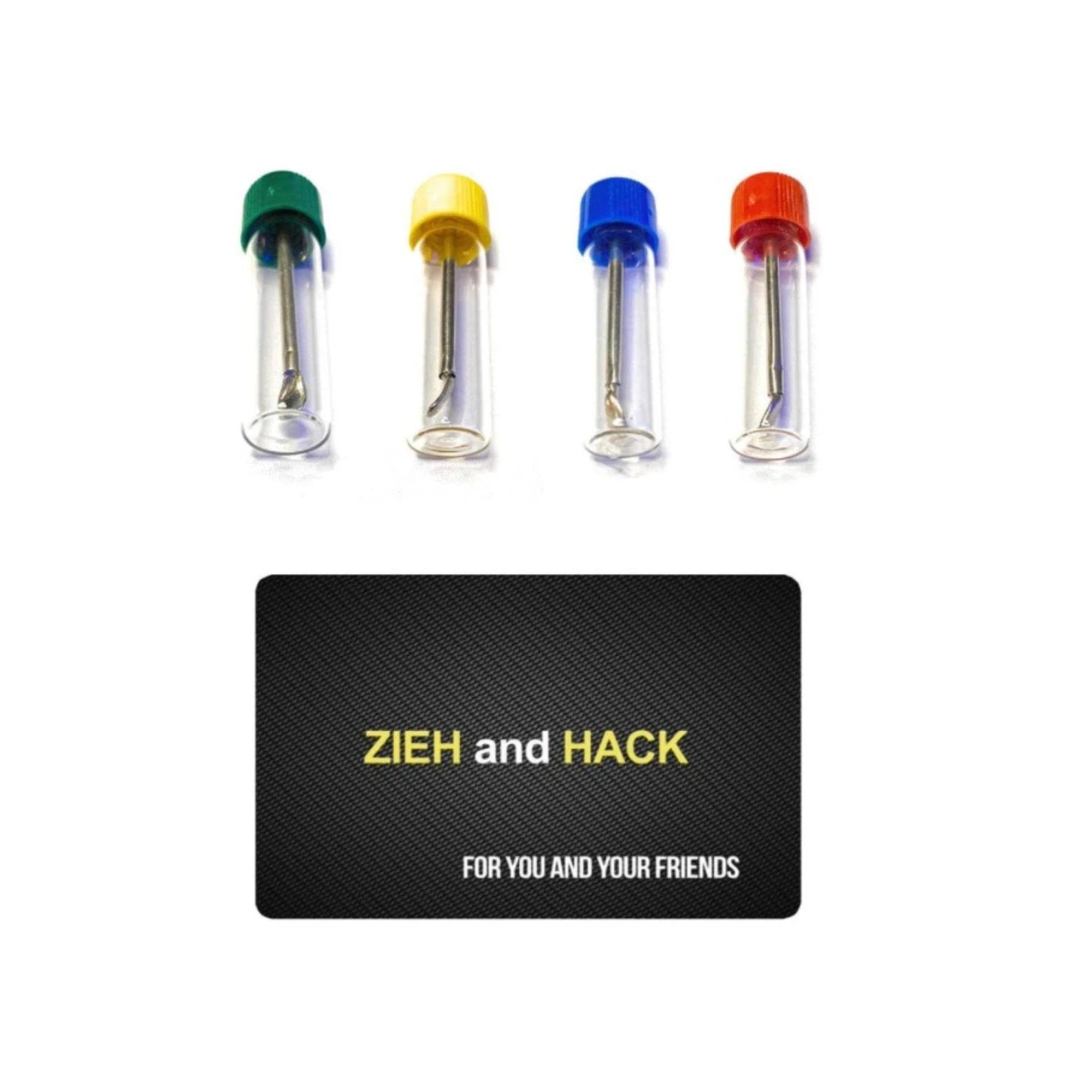 4 Klare Baller-Fläschchen mit Teleskoplöffel & Hack-Karte - from DieBallerei