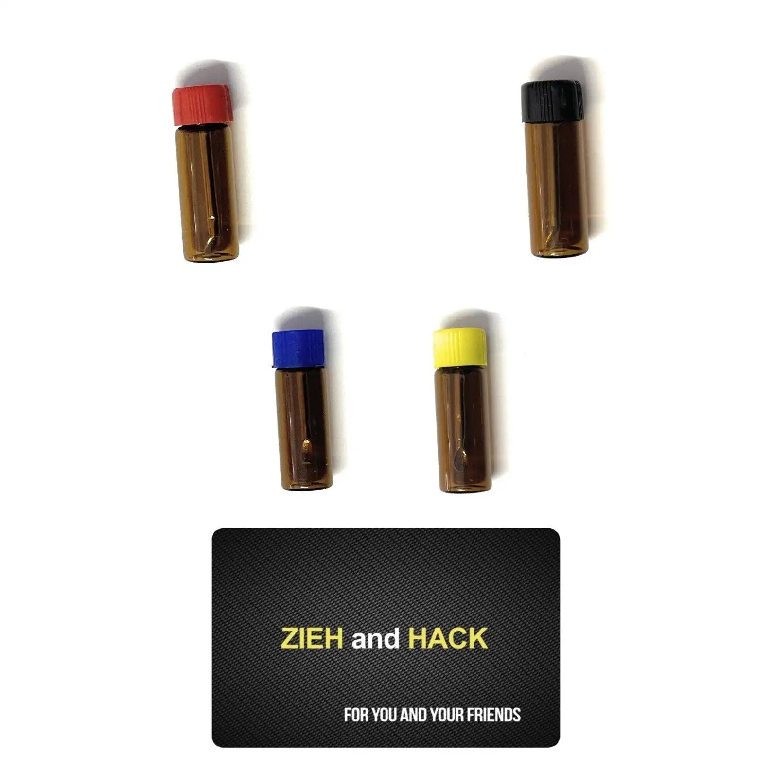 Set – 4 Baller-Fläschchen mit Teleskoplöffel & Zieh-und-Hack-Karte - from DieBallerei