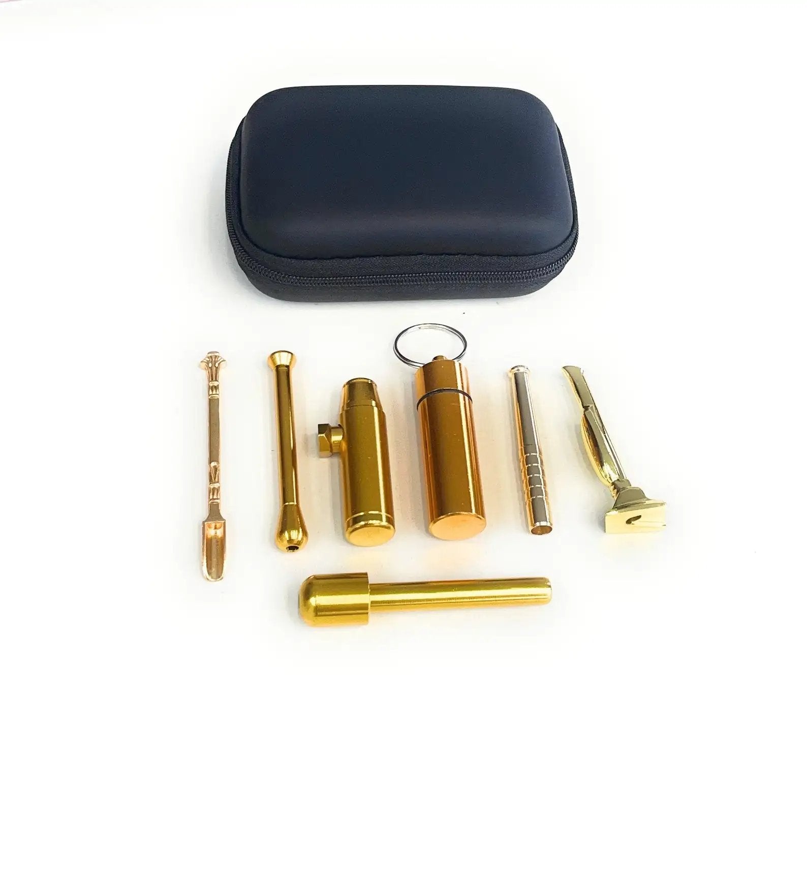 Golden Deluxe Set – Stilvolles Zubehör im schwarzen Soft Case - from DieBallerei