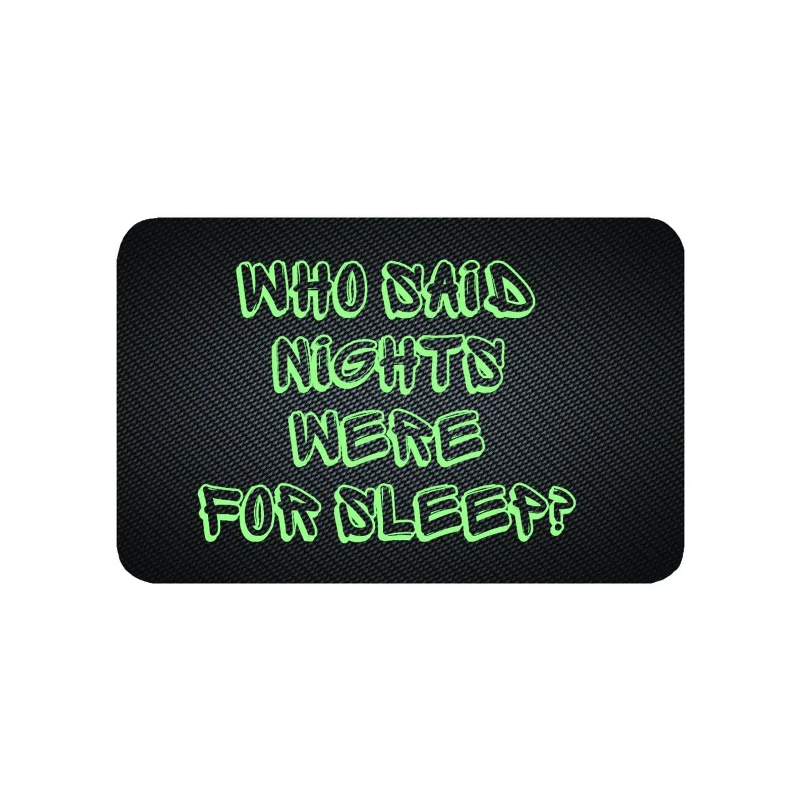 Hack-Karte "Who Said Nights Were for Sleep" – Stylisch, Langlebig & Hygienisch - from DieBallerei