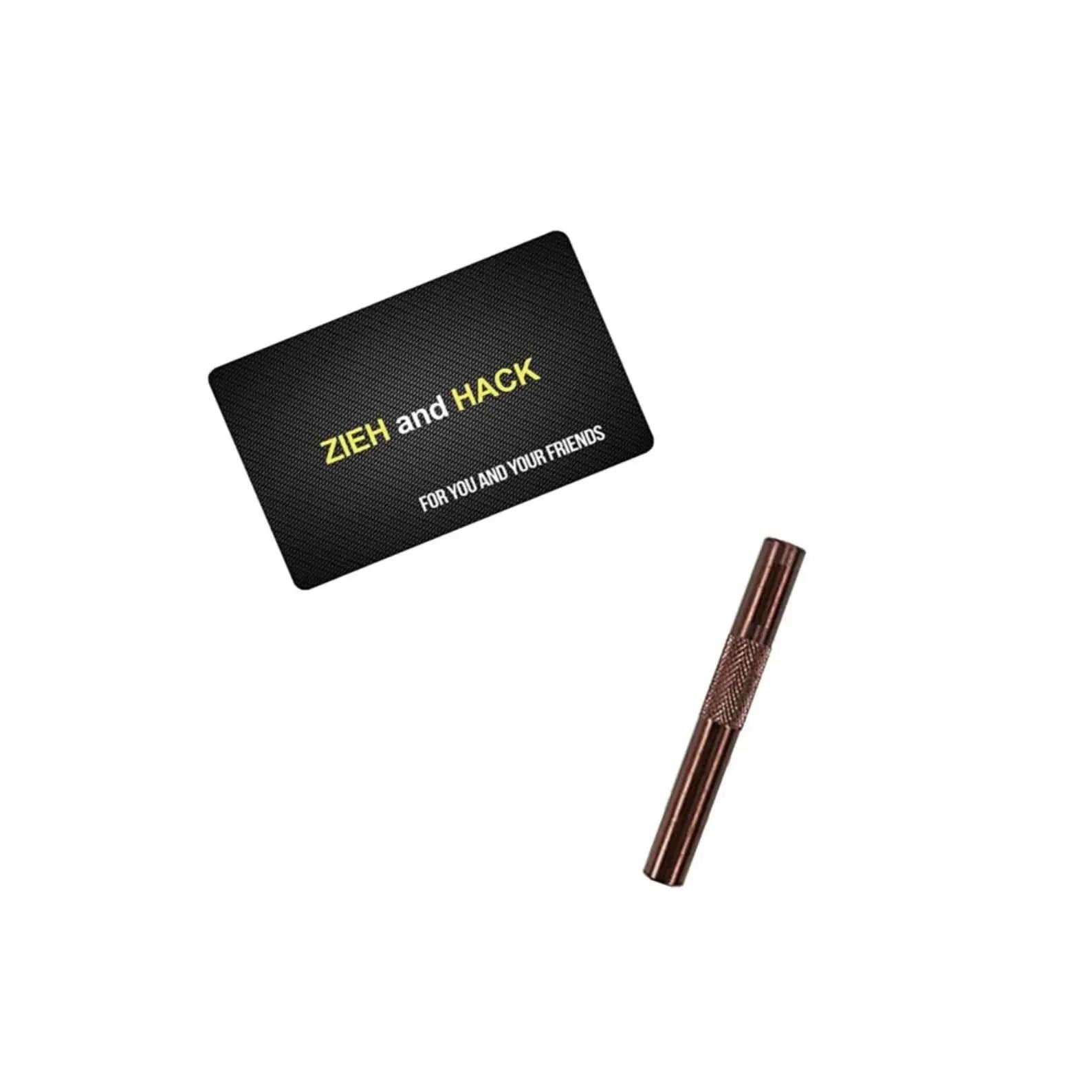 Röhrchen-Set – 1x Aluminium (Braun, 70mm) inkl. Zieh-und-Hack-Karte - from DieBallerei