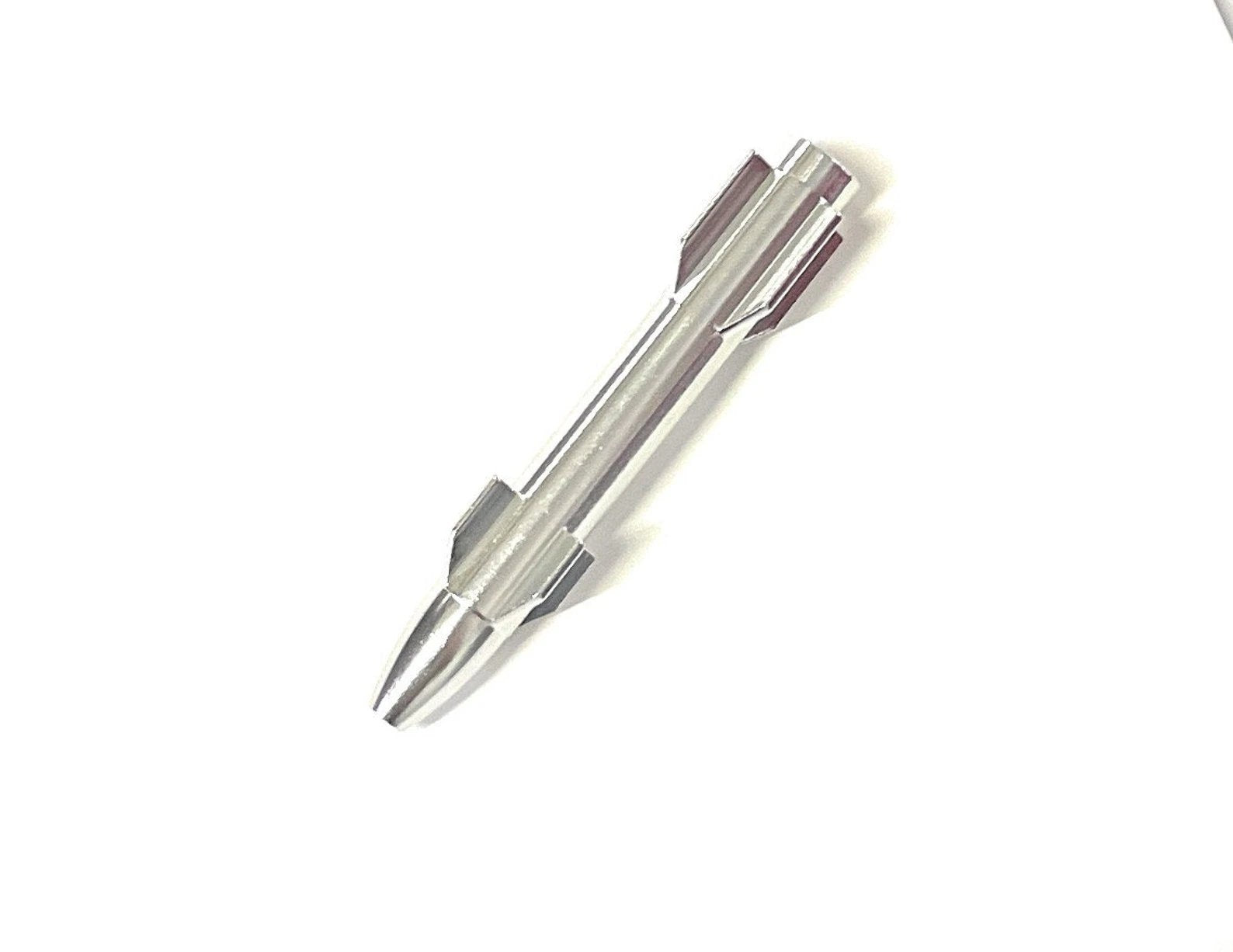 Ziehröhrchen aus Aluminium (7,7 cm, Silber, Raketen-Optik) – Stylisch & Robust - from DieBallerei