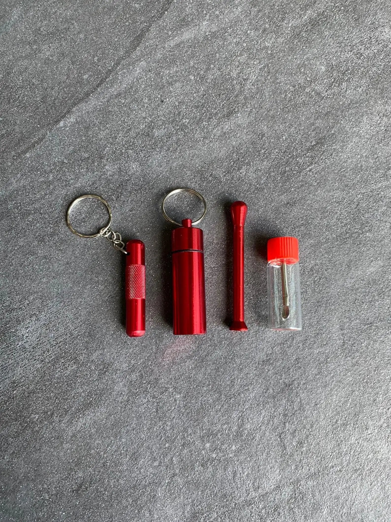 Set "Retro Telefon" – Stylisches Zubehör im nostalgischen Hard Case rot - from DieBallerei