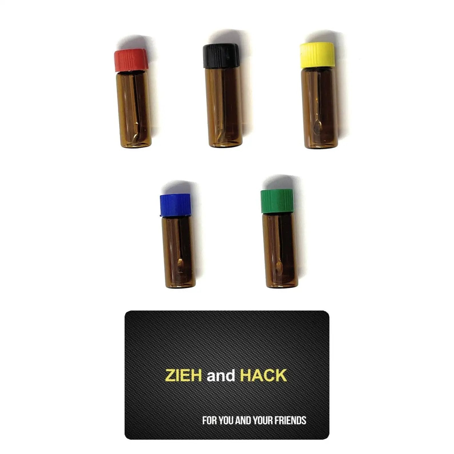 SET – 5 Baller-Fläschchen mit Teleskoplöffel & Zieh-und-Hack-Karte - from DieBallerei