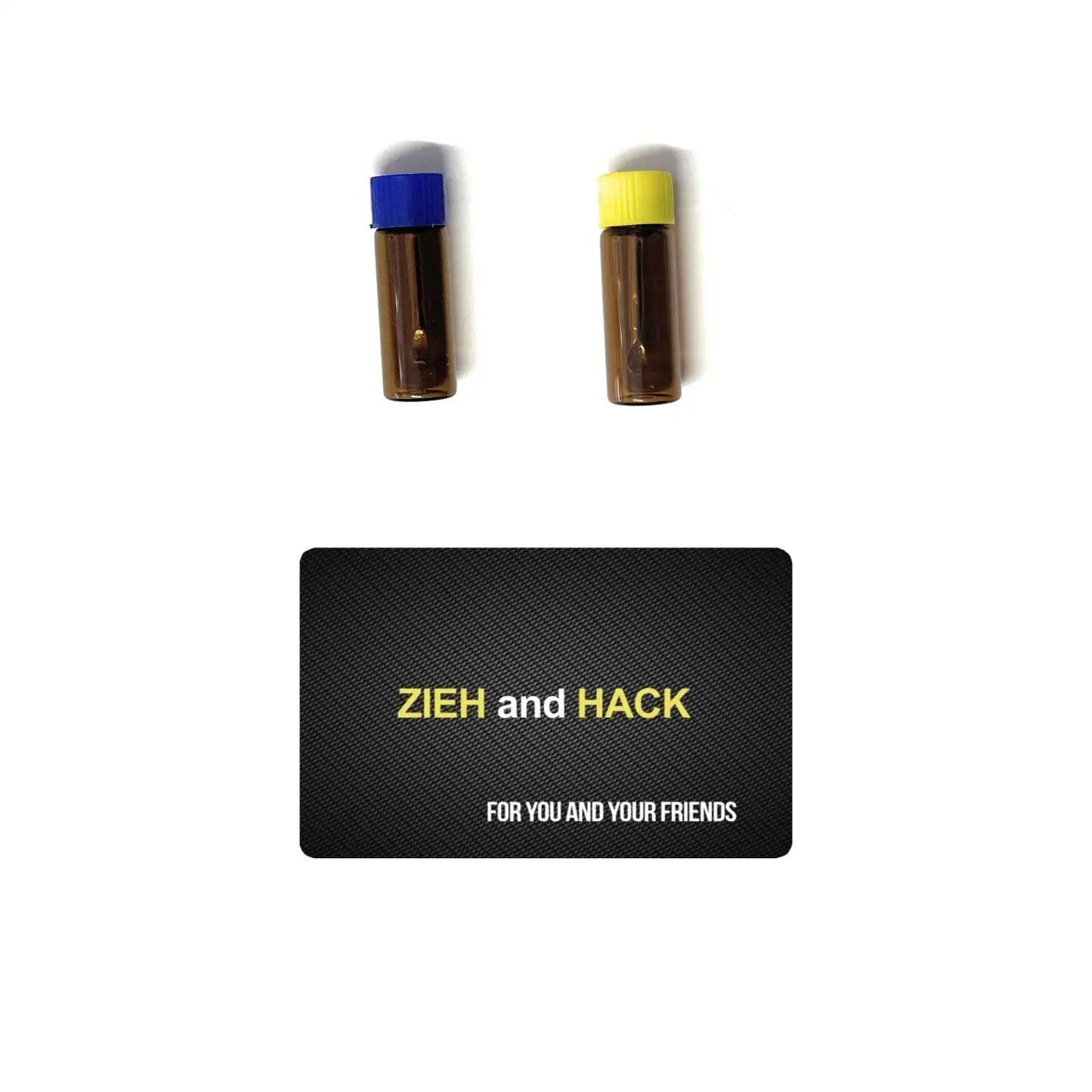 Set – 2 Baller-Fläschchen mit Teleskoplöffel & Zieh-und-Hack-Karte - from DieBallerei