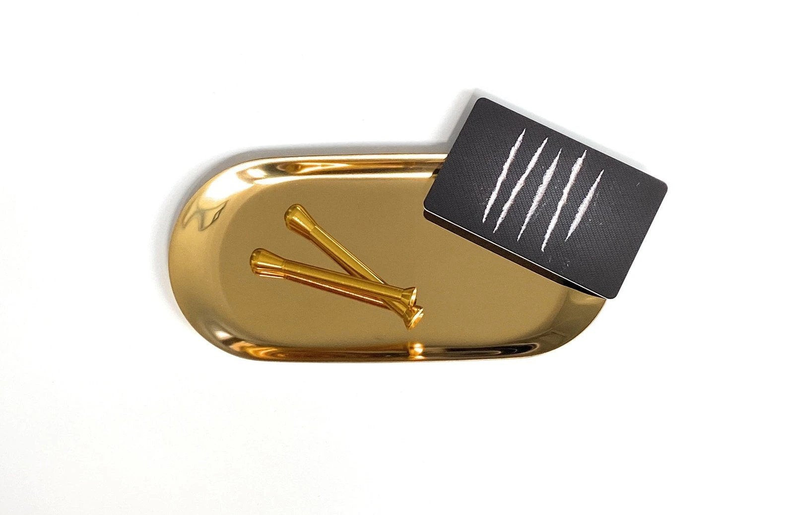 Set 'Gold' – 2x Ziehröhrchen, Hack-Karte & Metall-Unterlage mit erhöhtem Rand - from DieBallerei