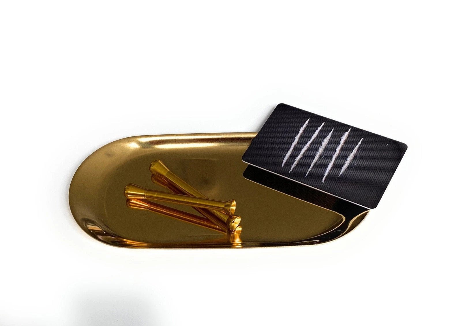 Set 'Gold' – 2x Ziehröhrchen, Hack-Karte & Metall-Unterlage mit erhöhtem Rand - from DieBallerei