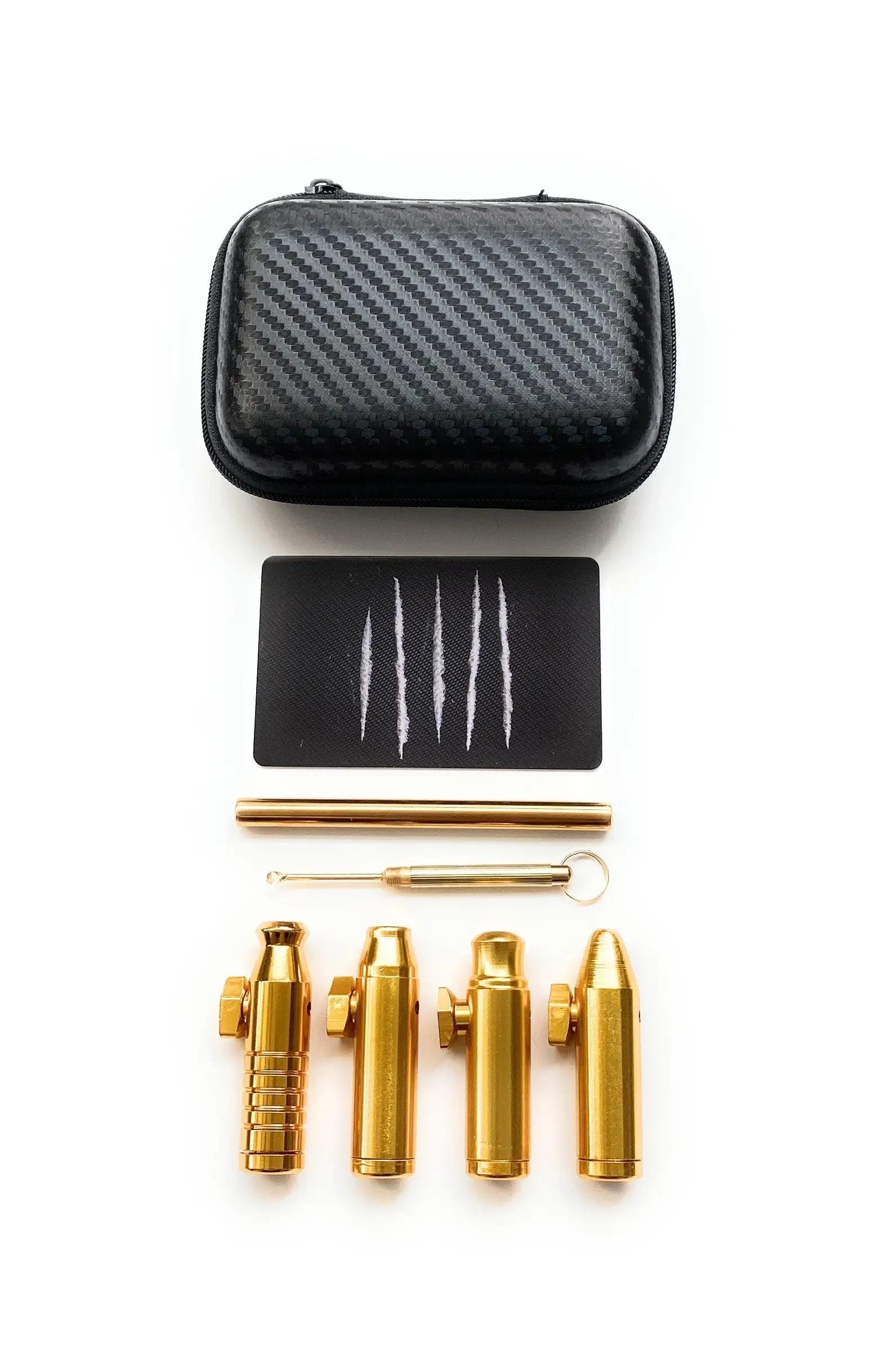 Set 'Golden 2' – Elegantes Zubehör mit 4 Dosierern, Gold-Ziehröhrchen & Soft Case - from DieBallerei