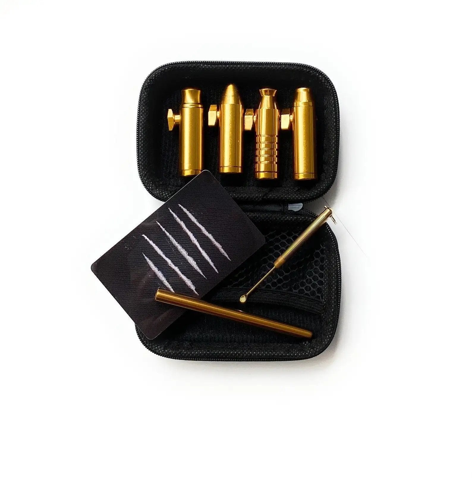 Set 'Golden 2' – Elegantes Zubehör mit 4 Dosierern, Gold-Ziehröhrchen & Soft Case - from DieBallerei