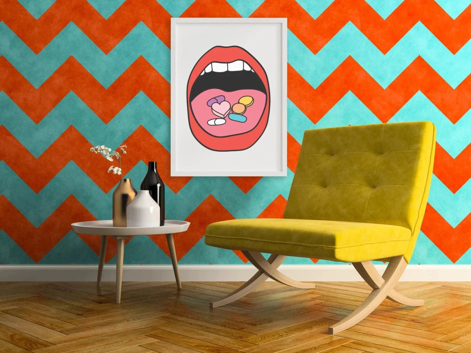 Poster „Pills“ – Pop Art Design im DIN A3 Format mit Rahmen - from DieBallerei