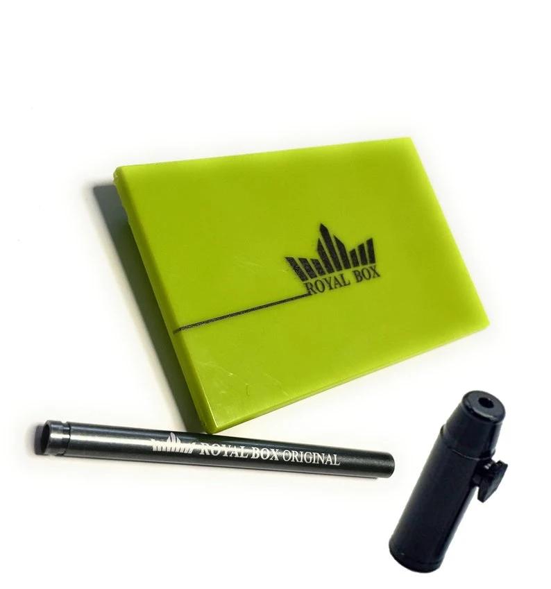 Royal Box mit integriertem Röhrchen – Kompakt, Stilvoll & Vielseitig (Grün) - from DieBallerei