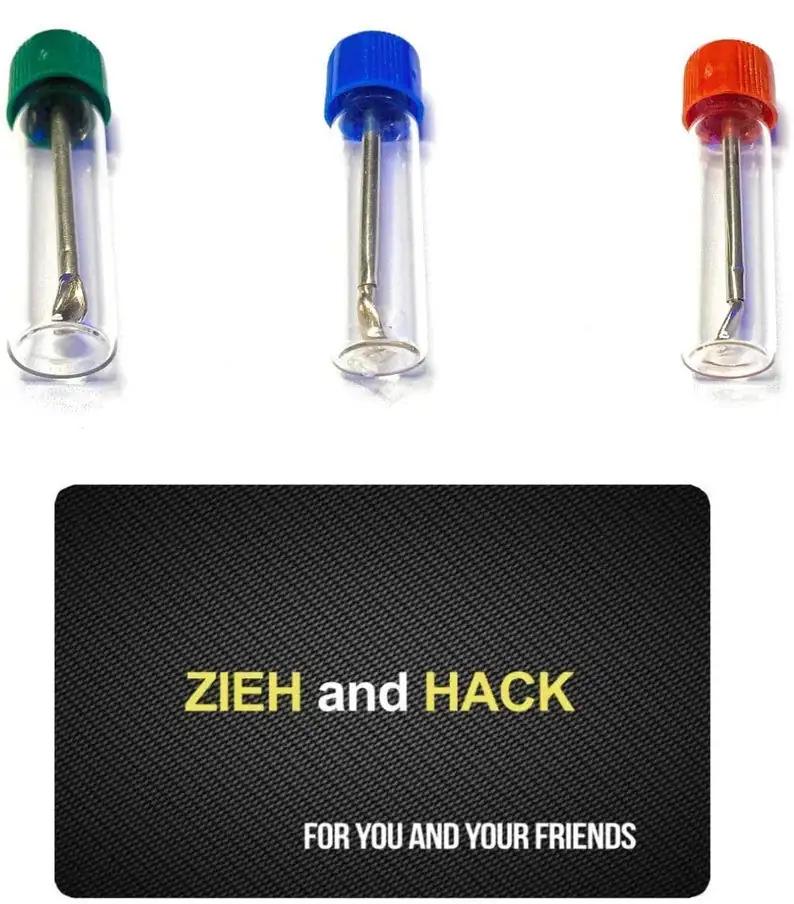 Set – 3 Baller-Fläschchen mit Teleskoplöffel & Zieh-und-Hack-Karte - from DieBallerei