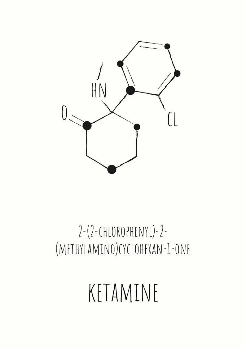 Poster „Ketamine“ – DIN A3 mit schwarzem Rahmen - from DieBallerei