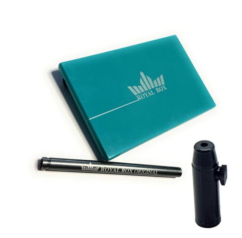 Royal Box mit integriertem Röhrchen – Kompakt, Stilvoll & Vielseitig (Türkis) - from DieBallerei