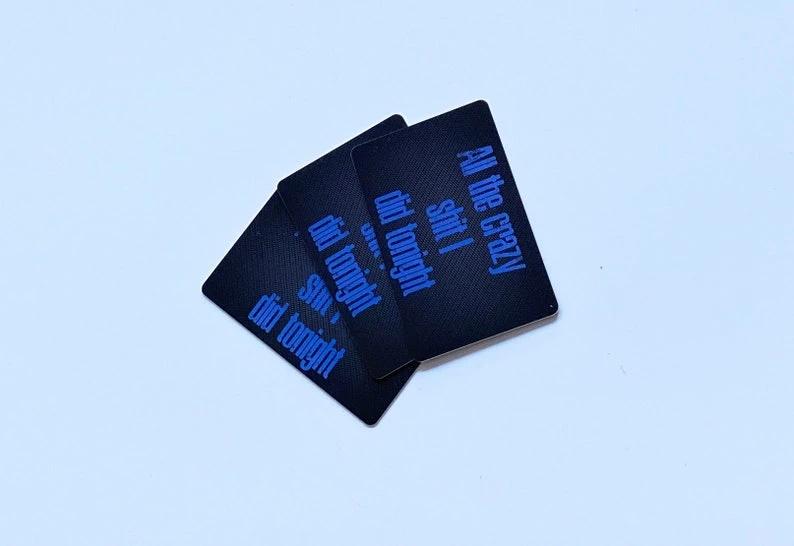 Zieh- und Hack-Karte "All the Crazy Shit I Did Tonight" – Stylisch, Langlebig & Hygienisch - from DieBallerei