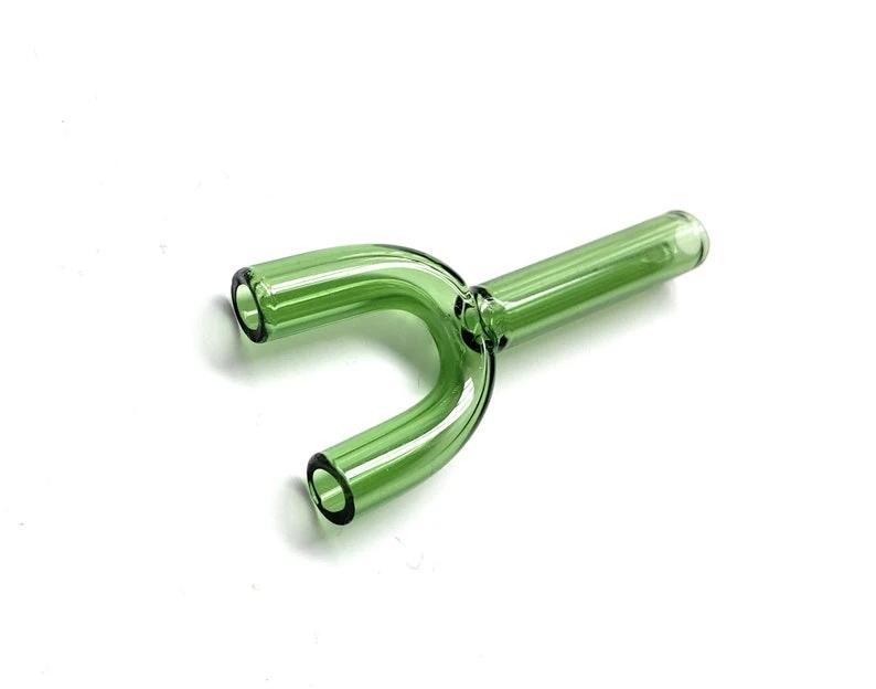 Doppel-Ziehröhrchen aus Glas (Grün, 65mm) – Ästhetisch & Stabil - from DieBallerei