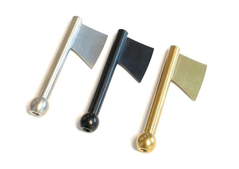 Silbernes Metall-Ziehröhrchen mit Beil-Klingenrand – Präzise & Einzigartig - from DieBallerei