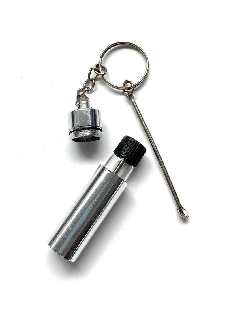 Baller-Fläschchen mit Teleskoplöffel + Aufbewahrungsbox mit Anhänger und Löffel - from DieBallerei