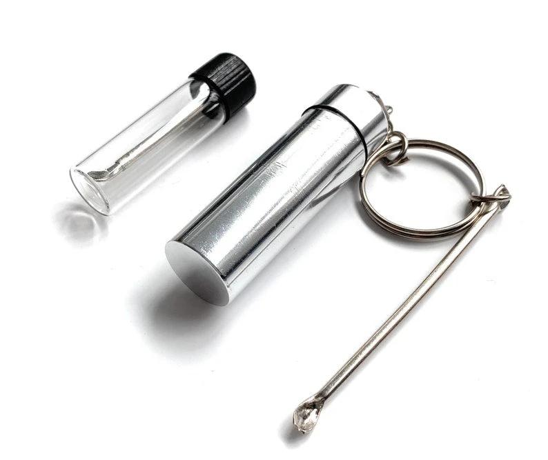 Baller-Fläschchen mit Teleskoplöffel + Aufbewahrungsbox mit Anhänger und Löffel - from DieBallerei