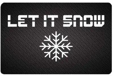 Karte "LET IT SNOW" im Carbon Look im EC-Karten/Personalausweis Format - from DieBallerei