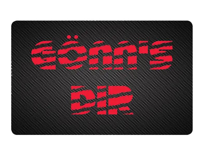 Zieh und Hack Karte im Carbon Look "Gönn's dir" rot – Stylisch und Praktisch - from DieBallerei