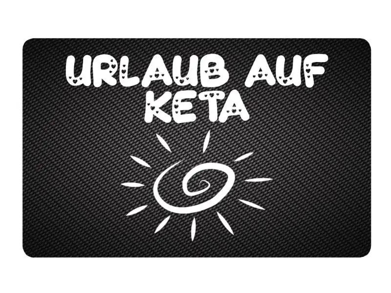 Zieh und Hack Karte im Carbon Look "Urlaub auf Keta" – Stylisch und Praktisch - from DieBallerei