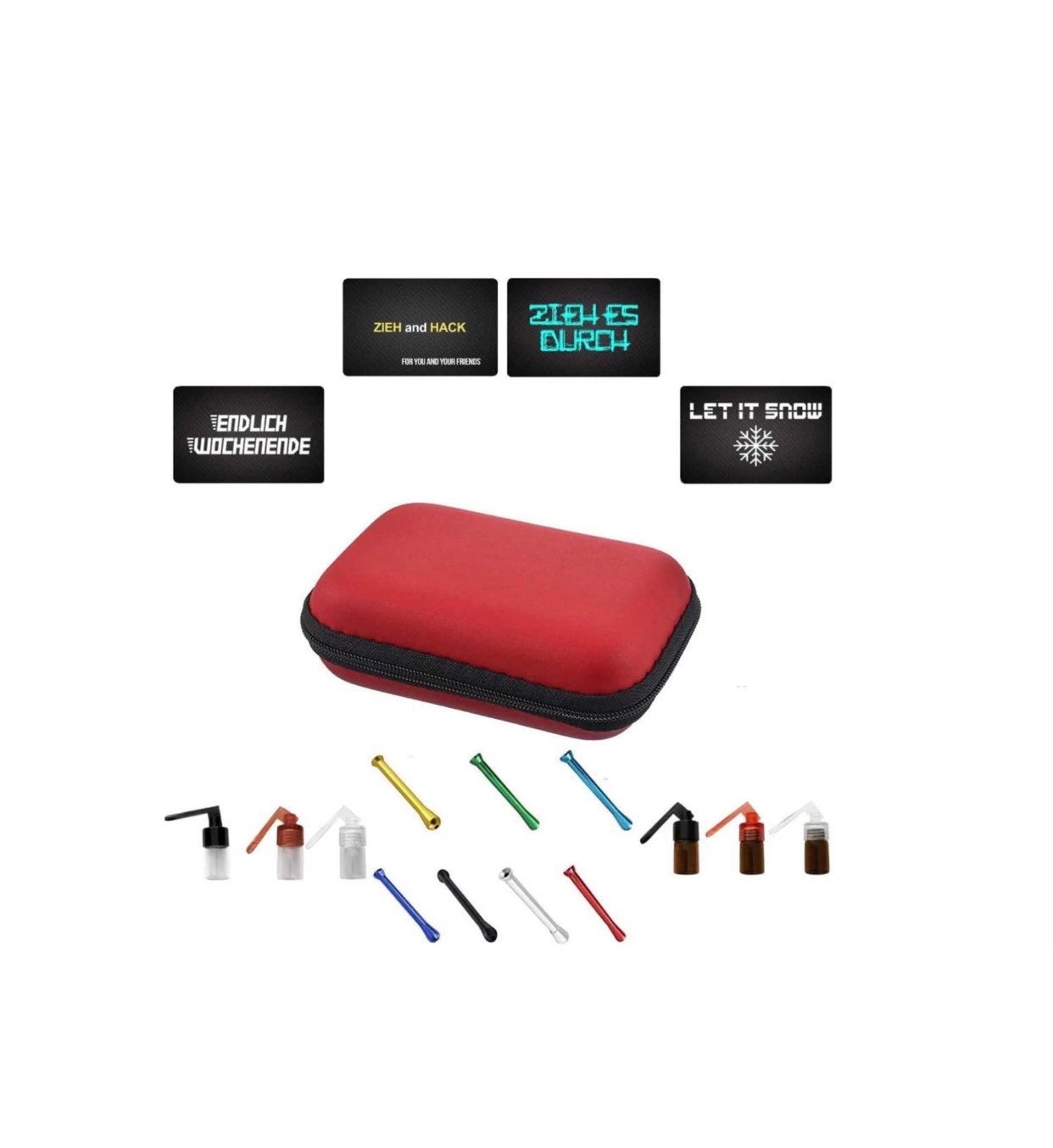 Rotes Hard Case – Praktisches Deluxe-Set für unterwegs mit viel Inhalt - from DieBallerei