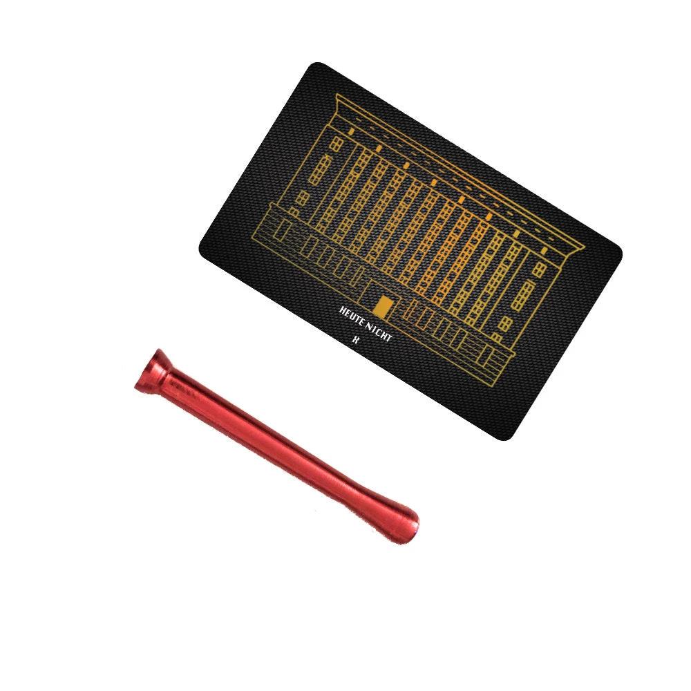 Praktisches Set – 1 Ziehröhrchen Rot & Berghain-Hack Karte - from DieBallerei