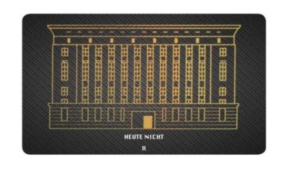 "Berghain - heute nicht" 4er-Pack Karte im Carbon-Look – Stylisch & Langlebig - from DieBallerei