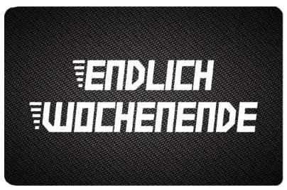 Hack Karte "Endlich Wochenende" im Carbon Look – Stylisch und Praktisch - from DieBallerei