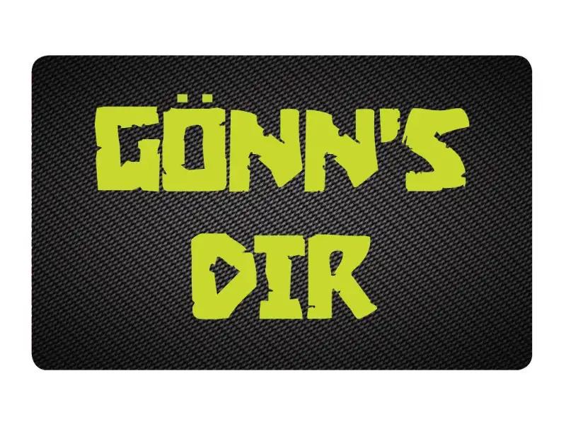 Zieh und Hack Karte im Carbon Look "Gönn's dir"gelb – Stylisch und Praktisch - from DieBallerei