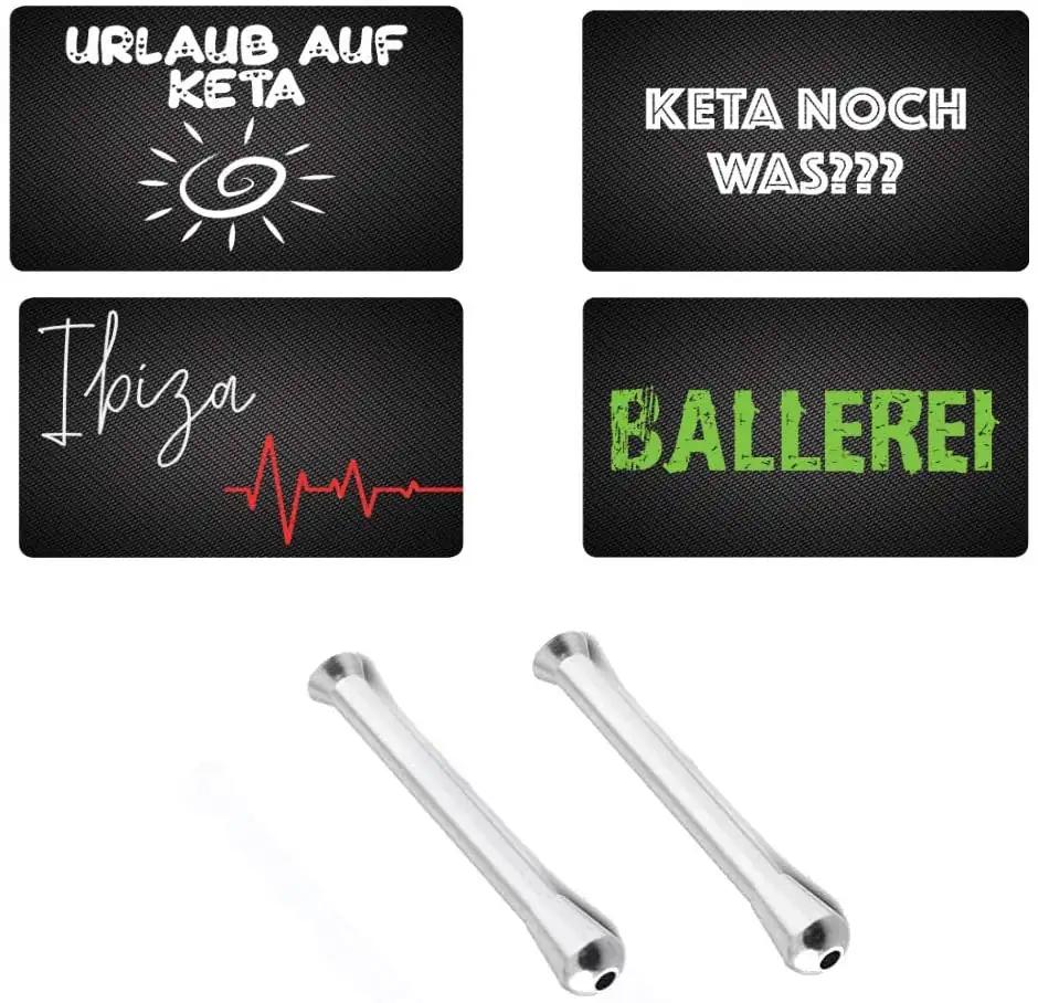 4er-Pack Carbon-Look Karten + 2x Ziehröhrchen (Silber, 70 mm) – Stilvoll & Praktisch - from DieBallerei