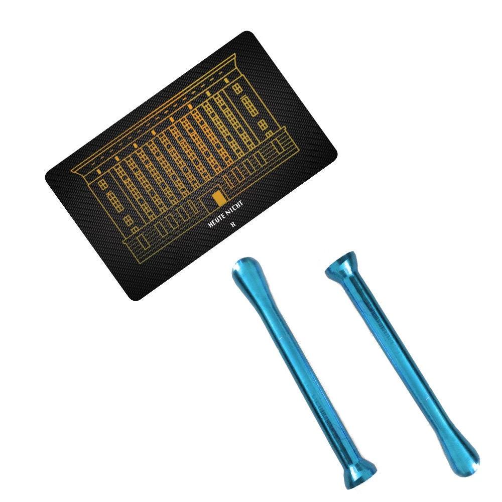 Praktisches Set – 2 Ziehröhrchen Hellblau & Berghain-Hack Karte - from DieBallerei