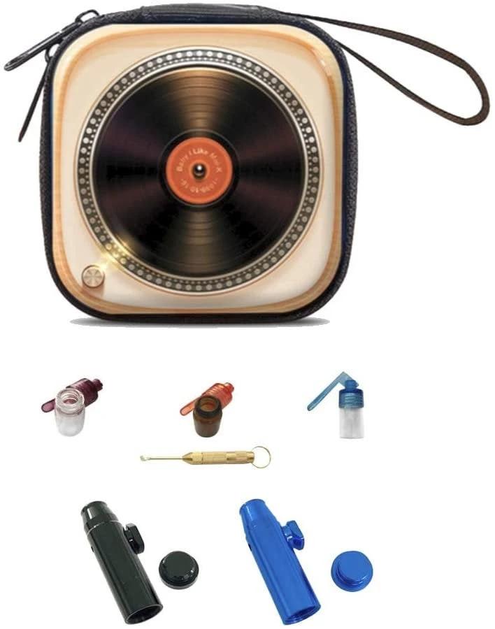 Hard Case DELUXE im Plattenspieler-Retro Look – Praktisches Set mit Dosierern & Zubehör - from DieBallerei