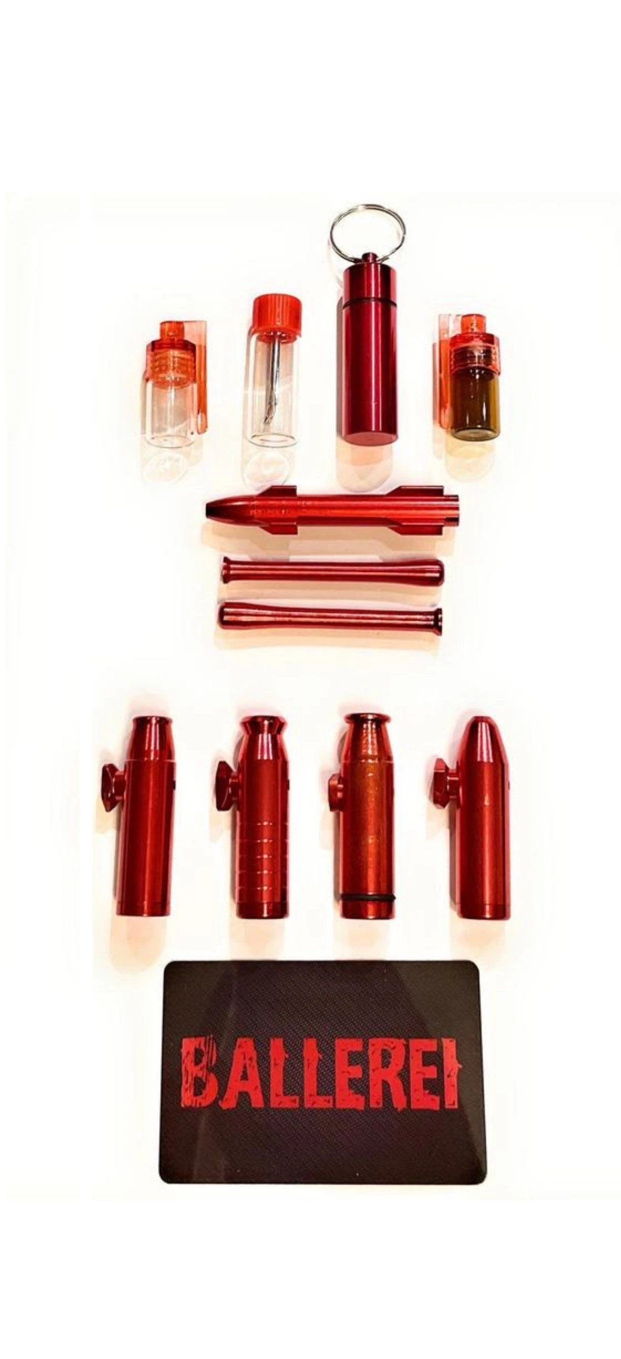 XXL Dosierer-Set Rot – Komplettes Set mit Spendern, Dosierern & Aufbewahrungsdose - from DieBallerei