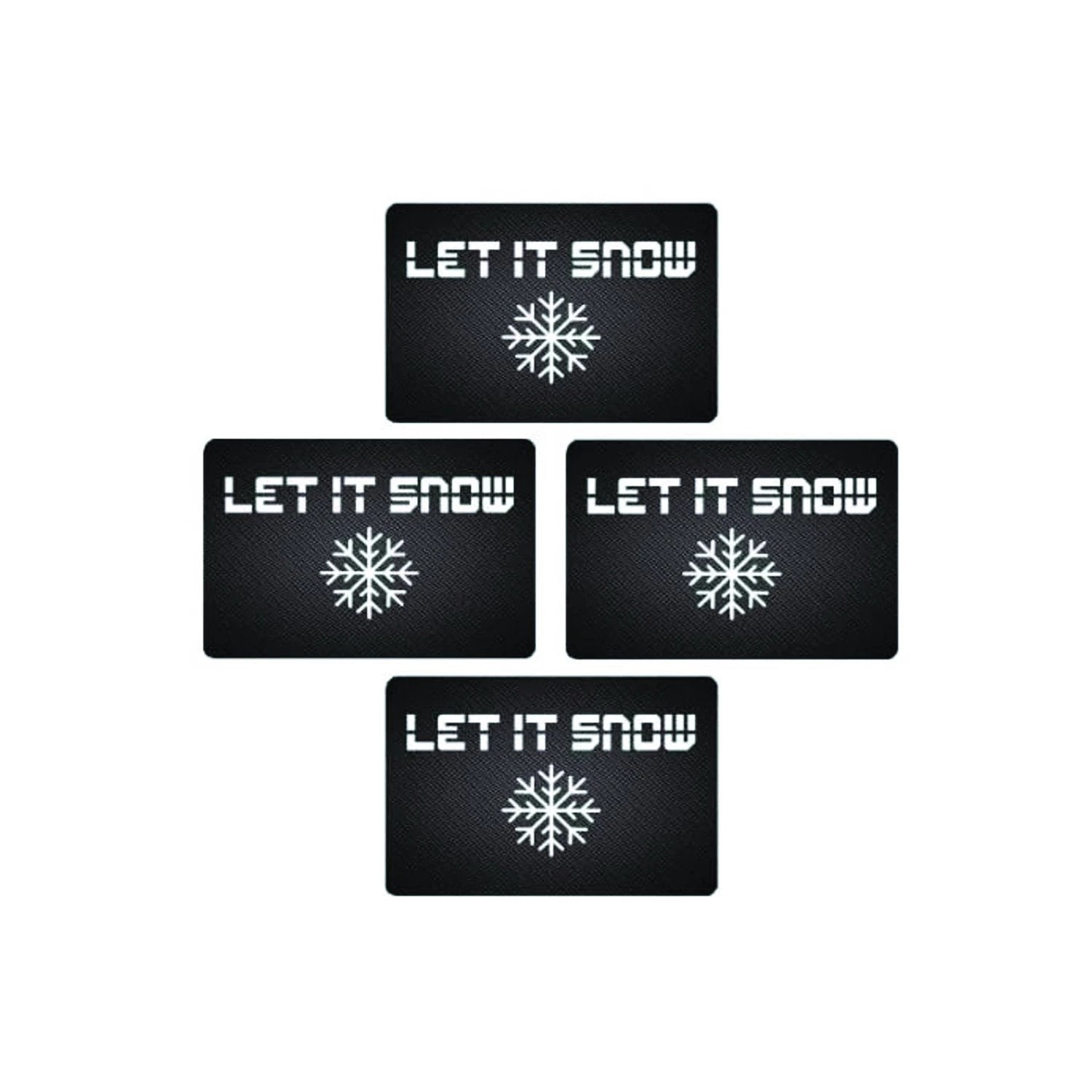"Let it Snow" 4er-Pack Karte im Carbon-Look – Stylisch & Langlebig - from DieBallerei