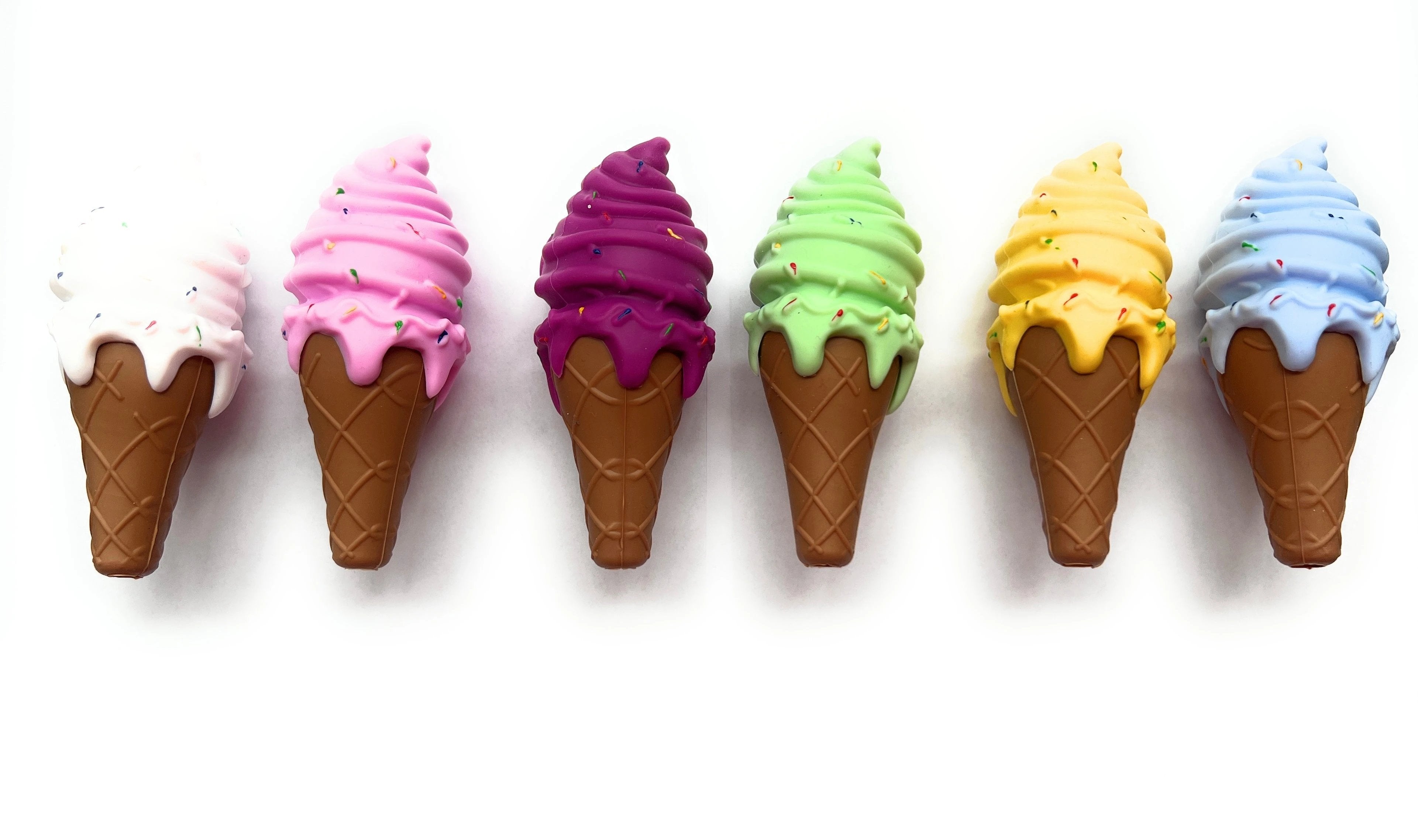 Silikon Pfeife „Ice Cream“ – Stylisches Rauchzubehör in Waffel-Optik - from DieBallerei