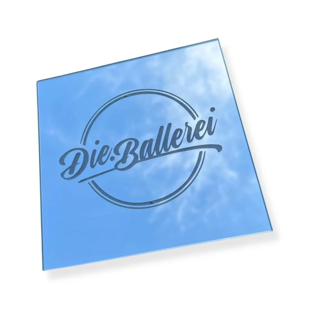 Echtglas Platte Die.Ballerei 15 cm x 15 cm – Hochwertig & hygienisch - from DieBallerei