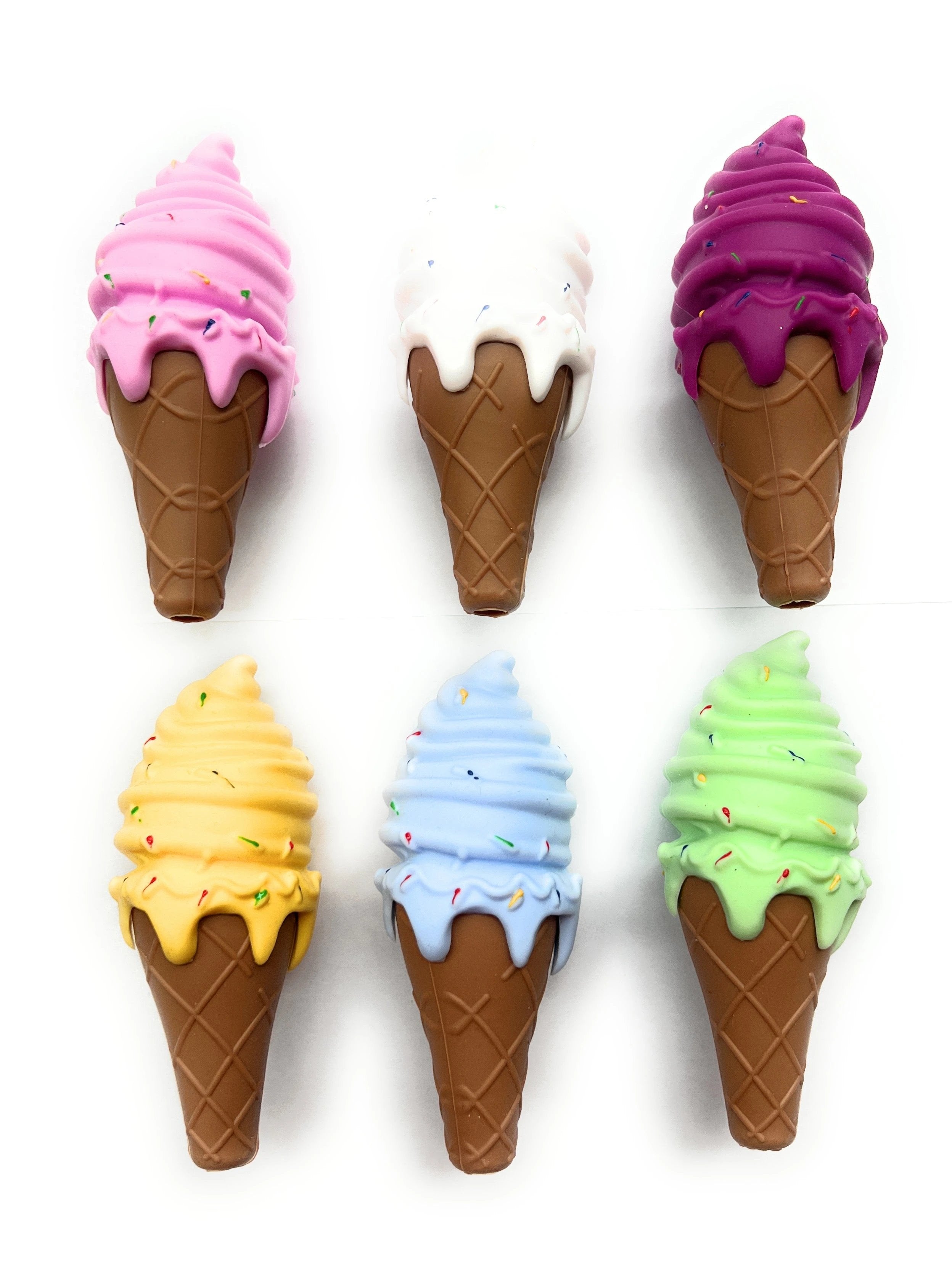 Silikon Pfeife „Ice Cream“ – Stylisches Rauchzubehör in Waffel-Optik - from DieBallerei