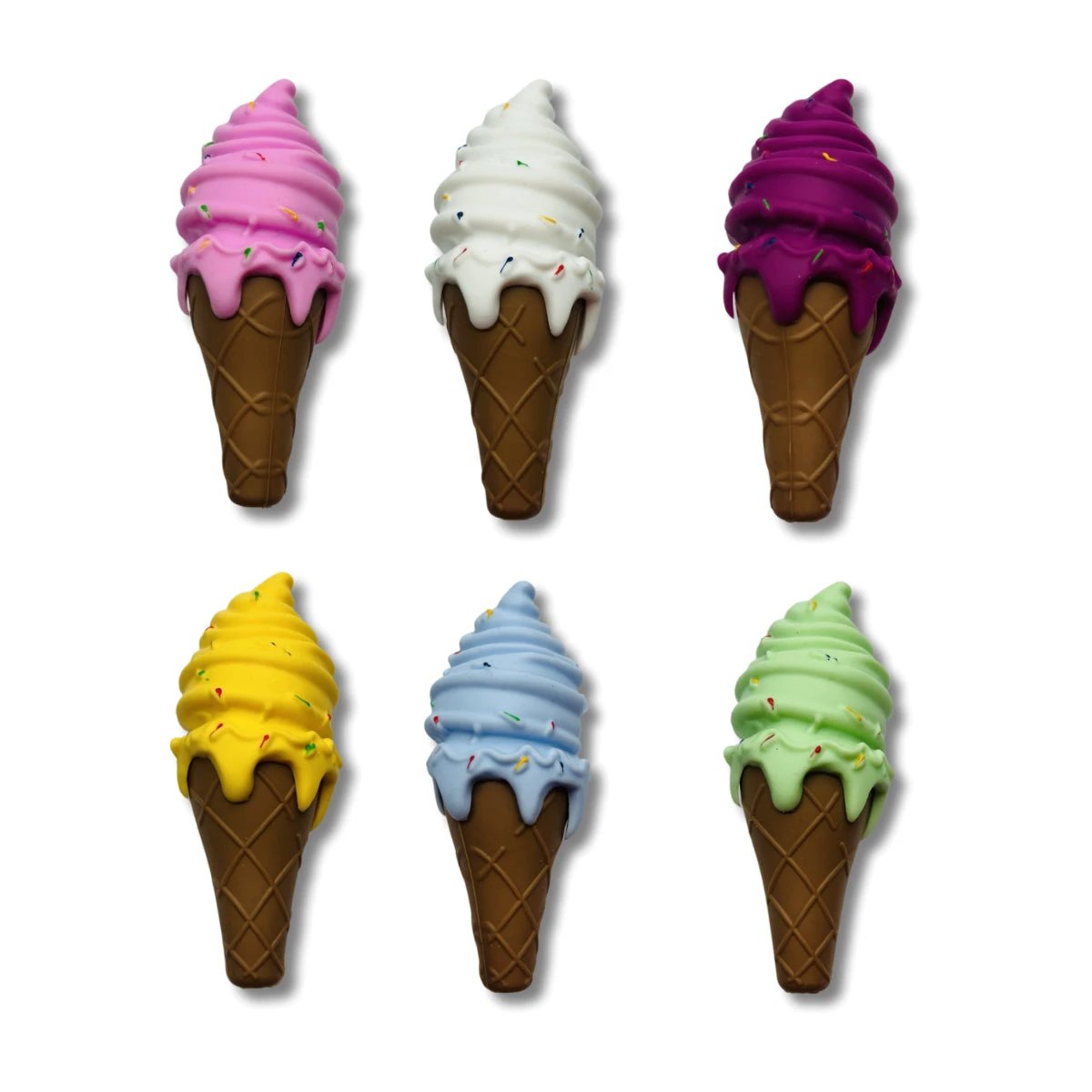 Silikon Pfeife „Ice Cream“ – Stylisches Rauchzubehör in Waffel-Optik - from DieBallerei