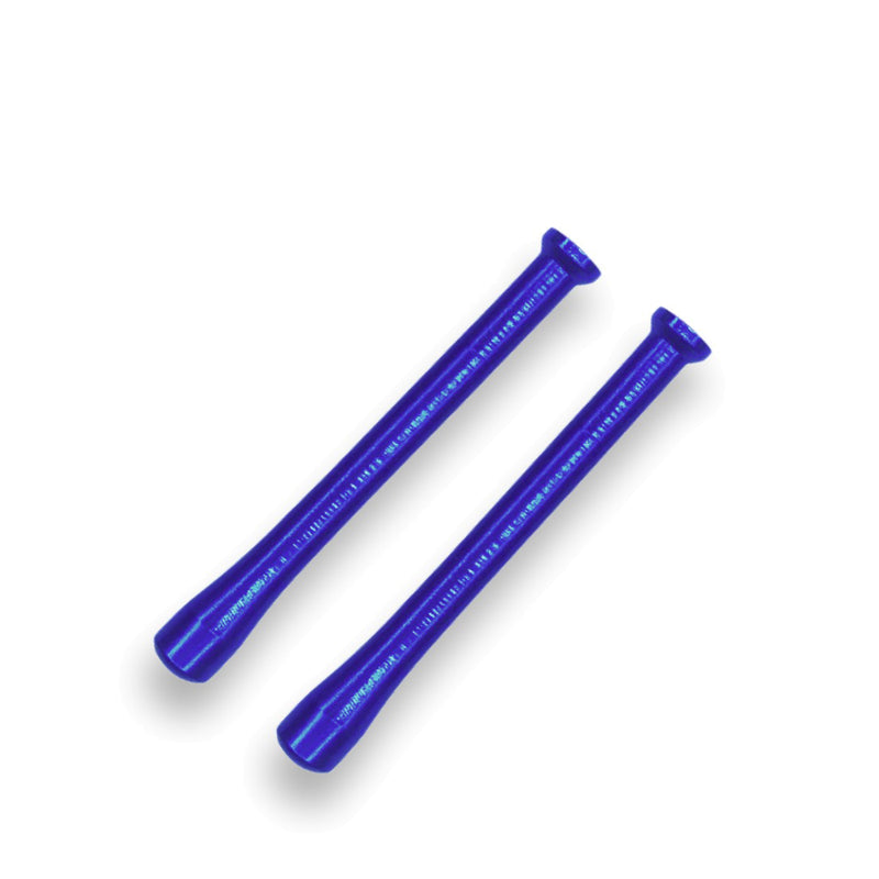 2 x paille métallique colorée strohhalm ziehröhrchen snuff bat snuffer tube nasal Bullet Sniffer Snuffer (Blau)