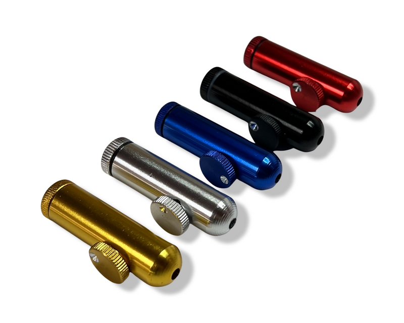 Doser individually or in a set: Ultimate snuff doser - made of high-quality aluminum with extra sealing and large capacity. Version 4.0V2