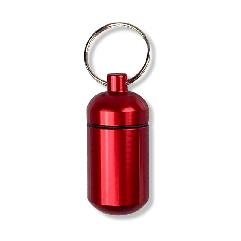 Pillenbox Schlüsselanhänger mit Schraubverschluss mit viel Stauraum in vielen Farben zur Wahl