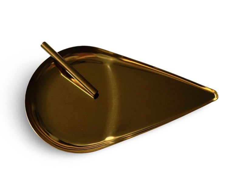 SET Gold drops/tears 1x metal board incl. 1 drawing tube drawing pad Classy Edel