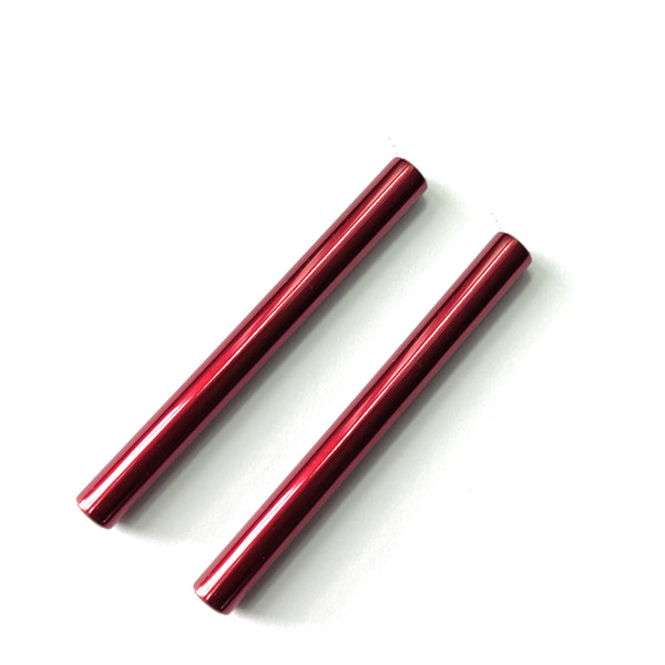 Pulling tube made of aluminum in red, 70mm long, stable, light, elegant, noble
